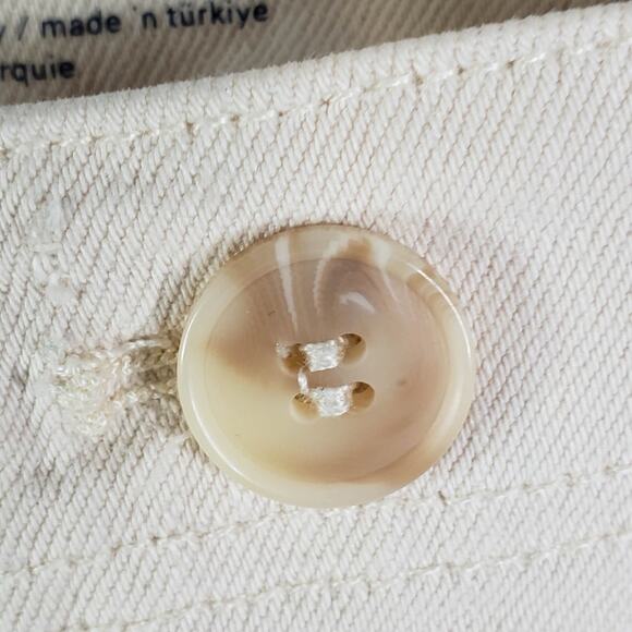 Pilcro Anthropologie The Kit High Rise Wide Leg Utility Trousers Size 29 Beige - Picture 10 of 13